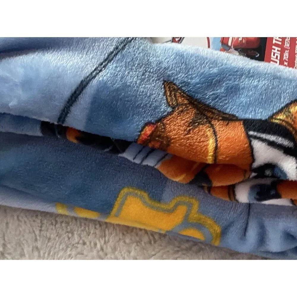DISNEY Pixar CARS LIGHTNING MCQUEEN 95 Tow Mater Throw‎ Blanket 50 X 70” NEW